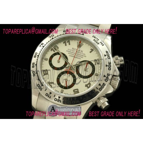 Rolex Daytona 116519 SS/SS White Num A-7750 Sec@6