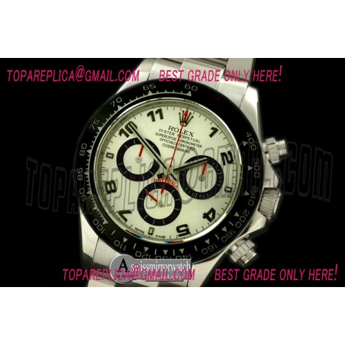 Rolex Daytona 116519 SS/CER/SS White Num A-7750 Sec@6