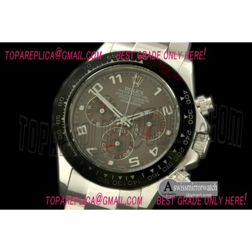 Rolex Daytona 116519 SS/CER/SS Grey Num A-7750 Sec@6