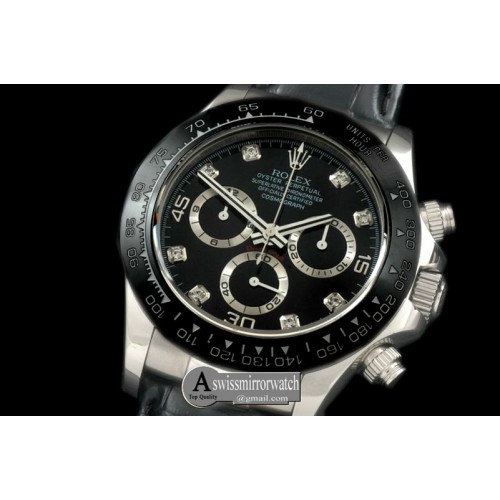 Rolex Daytona 116519 SS/CER/LE Black Diam A-7750 Sec@6 Rolex Daytona 116519 SS/CER/LE Black Diam A-7750 Sec@6