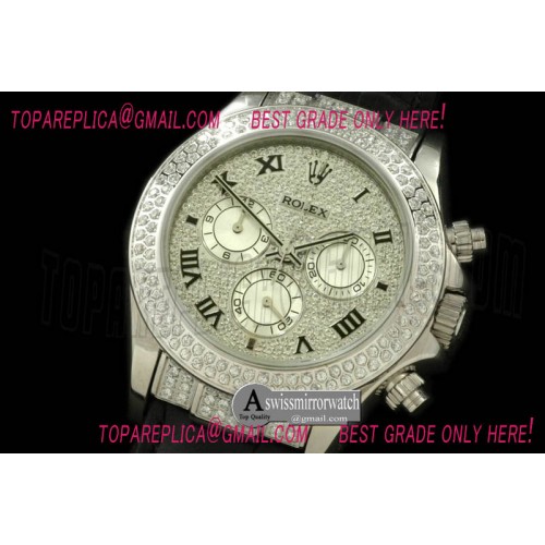 Rolex Daytona SS/LE/2Diam Bez Full Diam Roman A-7750 Secs@6.00
