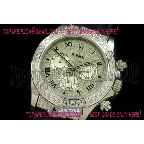 Rolex Daytona SS/LE/Diam Bez Full Diam Roman A-7750 Secs@6.00
