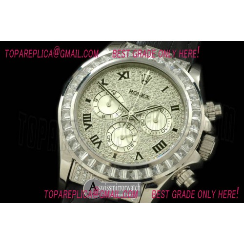 Rolex Daytona SS/LE/SQ-Diam Bez Full Diam Roman A-7750 Secs@6.00