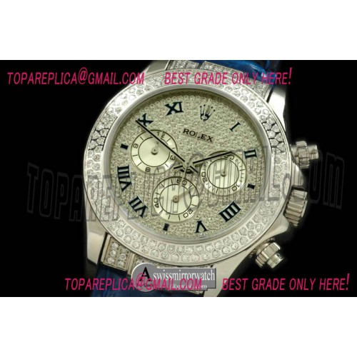Rolex Daytona SS/LE/2Diam Bez Full Diam Roman A-7750 Secs@6.00