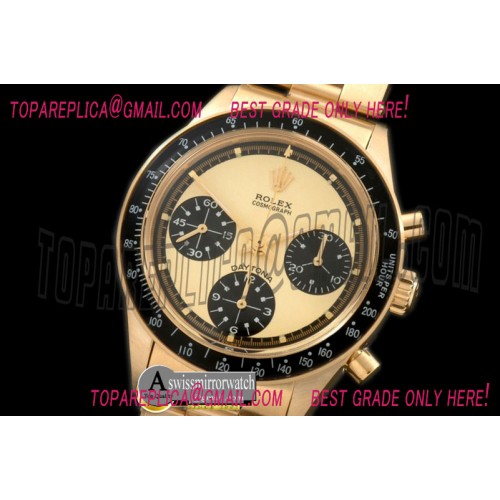 Rolex Vintage Daytona 6265 YG/YG Off White Asian Venus 75 H/W