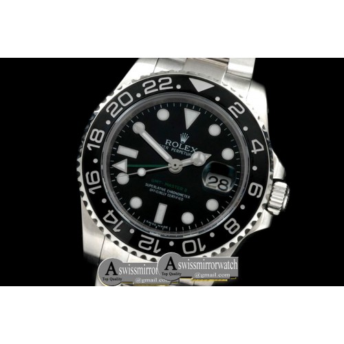 Rolex SS/SS 2008 GMT Black A-2836