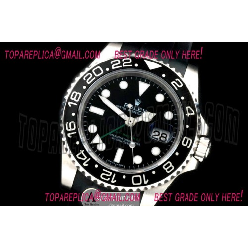 Rolex SS/SS 2008 GMT Black A-2836