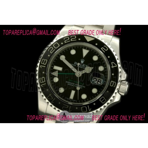 Rolex SS/SS 2008 GMT Black Asian 2813 Rolex SS/SS 2008 GMT Black Asian 2813
