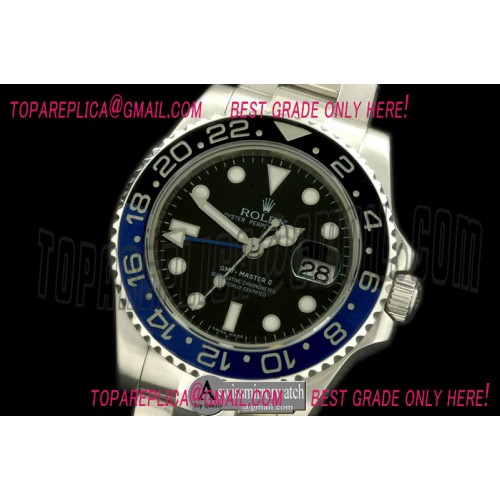 Rolex SS/SS 2013 GMT Blue-Black Asian 2813