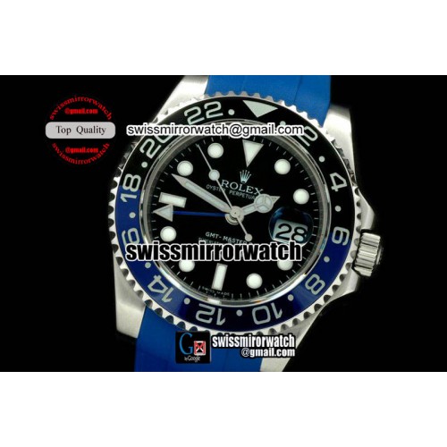 Rolex SS/RU 2013 GMT Blue-Black Asian 2813