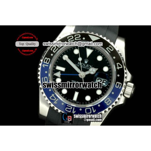 Rolex SS/RU 2013 GMT Blue-Black Asian 2813
