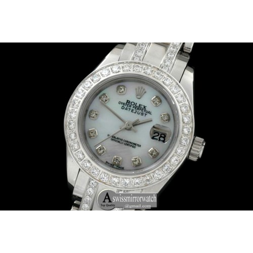 Rolex Diamond Bezel SS MOP Wht/Diam S-2671 Rolex Diamond Bezel SS MOP Wht/Diam S-2671