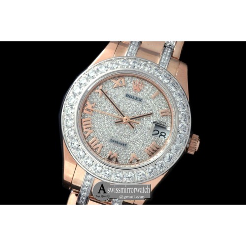 Rolex Diam Bez RG Diamond/Roman Asian Eta 2824