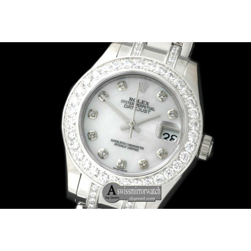 Rolex Diam Bez SS MOP Wht/Diam Asian Eta 2824 Rolex Diam Bez SS MOP Wht/Diam Asian Eta 2824