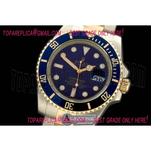 Rolex The 116613 TwoTone Submariner Blue TT 14K Wrapped Gold Rolex The 116613 TwoTone Submariner Blue TT 14K Wrapped Gold