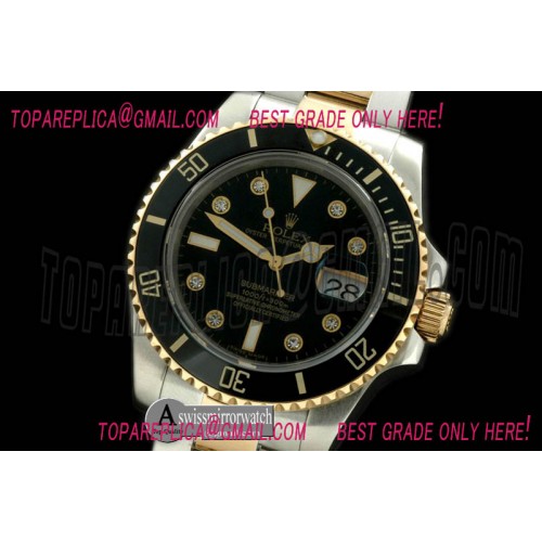 Rolex Submariner 116613 Black 14K TT/Diam Sub Swiss 2836/3135