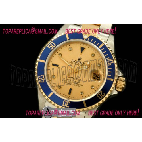 Rolex Submariner 16613 Serti Gold SS/FG TT Sub Asian 2824/3135 Rolex Submariner 16613 Serti Gold SS/FG TT Sub Asian 2824/3135