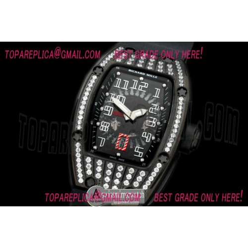 Richard Mille RM 007 Bling Bling PVD/RU/Diam Black/Black Asian 21J Decorated