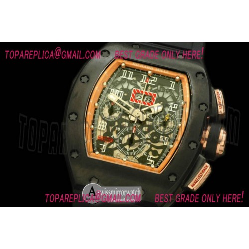 Richard Mille Carbon/Rose Gold Flyback PVD/RU Asian 7750 Richard Mille Carbon/Rose Gold Flyback PVD/RU Asian 7750