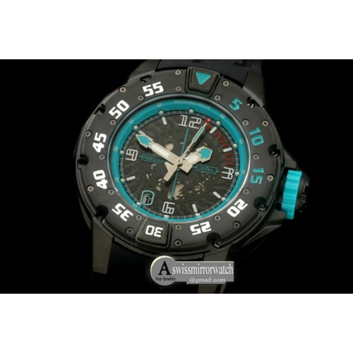Richard Mille RM028 PVD Black/RU Black/Blue Asian 7751 Decorated