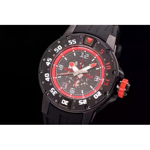 Richard Mille RM028 47mm RMF PVD Red Skeleton Dial on Black Rubber Strap A7750