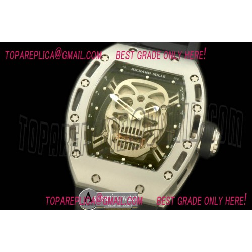 Richard Mille 052 Skull Tourbillon SS/RU Black Asian 21J Decorated Richard Mille 052 Skull Tourbillon SS/RU Black Asian 21J Decorated