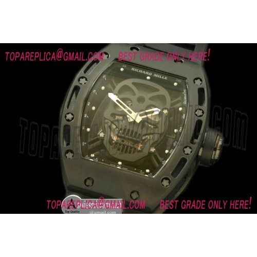 Richard Mille 052 Skull Tourbillon PVD/RU Black Asian 21J Decorated Richard Mille 052 Skull Tourbillon PVD/RU Black Asian 21J Decorated