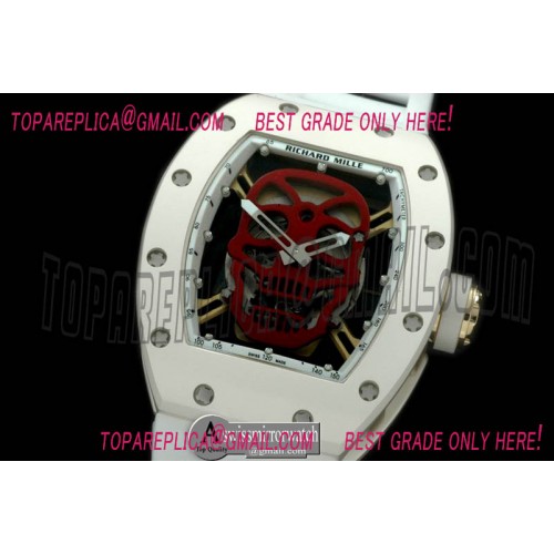 Richard Mille Skull Tourbillon CER/RG/RU Red Asian 21J Decorated Richard Mille Skull Tourbillon CER/RG/RU Red Asian 21J Decorated