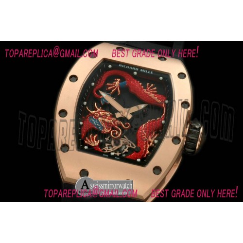 Richard Mille Jackie Chan Dragon Tourbillon RG/RU Black/Red Asian 21J