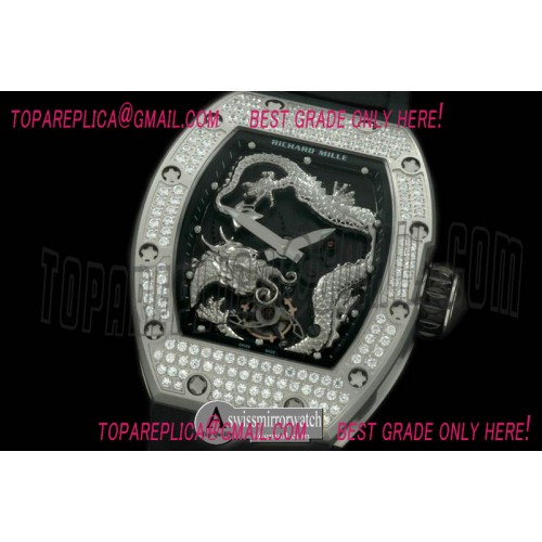Richard Mille Jackie Chan Dragon Tourbillon SS/RU Black/Plat Asian 21J