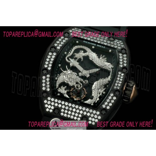 Richard Mille Jackie Chan Dragon Tourbillon PVD/RU Black/Plat Asian 21J