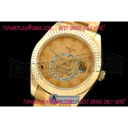 Rolex SkyDweller YG/YG Gold Asian 2813 Rolex SkyDweller YG/YG Gold Asian 2813