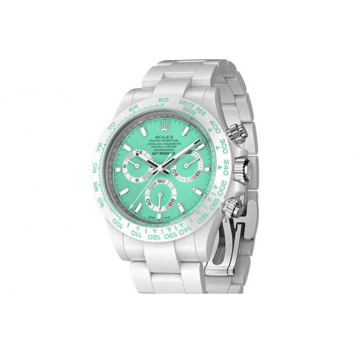 Rolex Daytona AET White Solid Ceramic Case and Bracelet Avocado Green Dial Clean 1:1 Best Edition SA4130