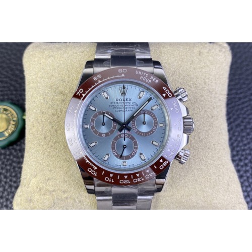 Rolex Daytona 116506 Brown Ceramic KING 1:1 Best Edition Ice Blue Crystal Dial on SS Bracelet SA4130