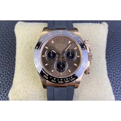 Rolex Daytona 116515 Clean 1:1 Best Edition Chocolate Dial Lume Markers on Oysterflex Strap SA4130
