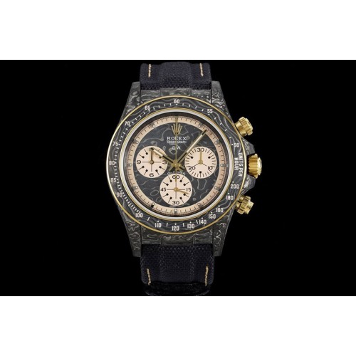 Rolex Daytona DIW Carbon Case DIWF Edition Carbon/Cream Dial on Black Nylon Strap A7750