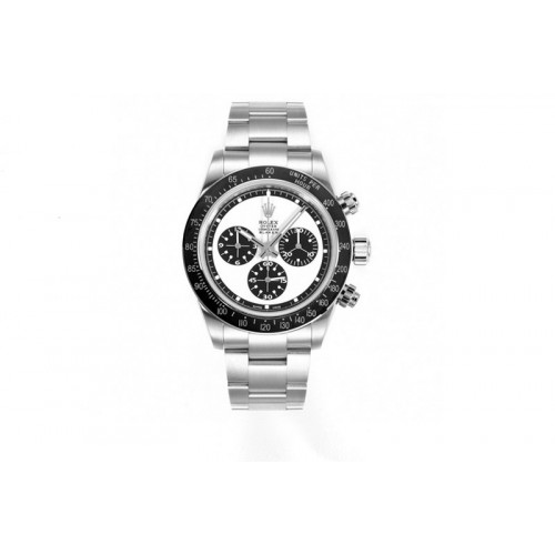 Rolex Daytona Blaken IPK Best Edition White/Black Dial on SS Bracelet A7750