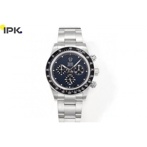 Rolex Daytona Blaken IPK Best Edition Blue/Black Dial on SS Bracelet A7750