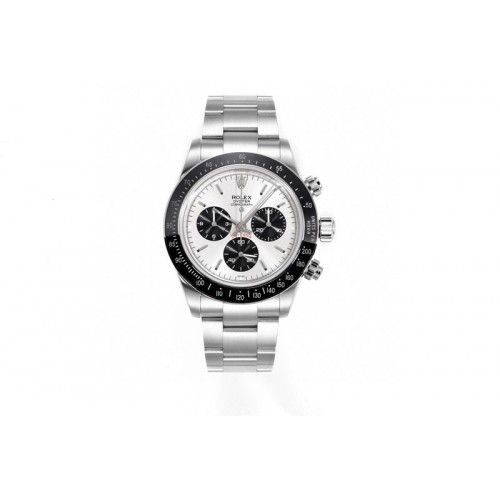 Rolex Daytona Blaken IPK Best Edition White/Black Dial on SS Bracelet A7750