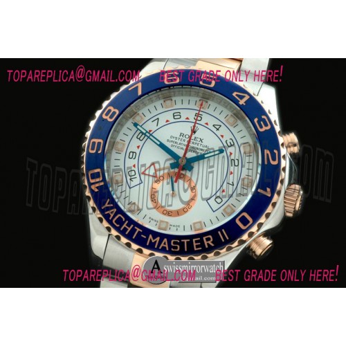 Rolex Yacthmaster II (42mm) SS/RG White Asia 7750