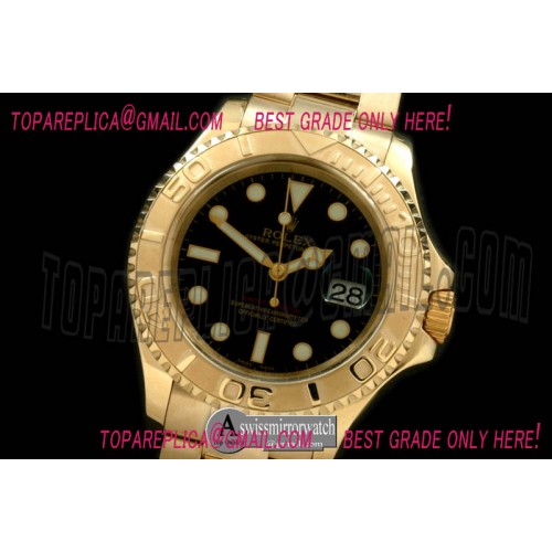 Rolex Yachtmaster Men FG Black Asian Clone 2836/3135