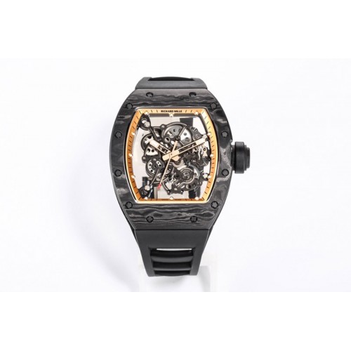 Richard Mille RM055 NTPT BBR Best Edition Skeleton Dial on Black Rubber Strap Clone RMUL2