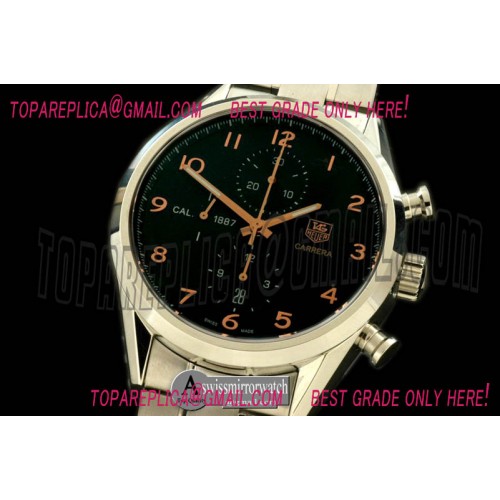 Tag Heuer Carrera 1887 Vintage Chrono SS/SS Black A-7750 Tag Heuer Carrera 1887 Vintage Chrono SS/SS Black A-7750