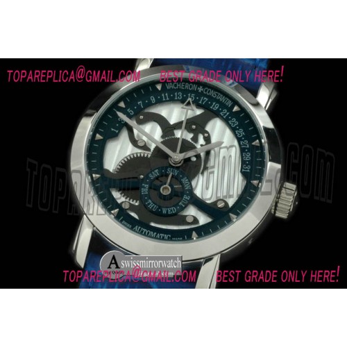 Vacheron Constantin Malte Retrogating Day/Date SS/LE Blue Asian 2813