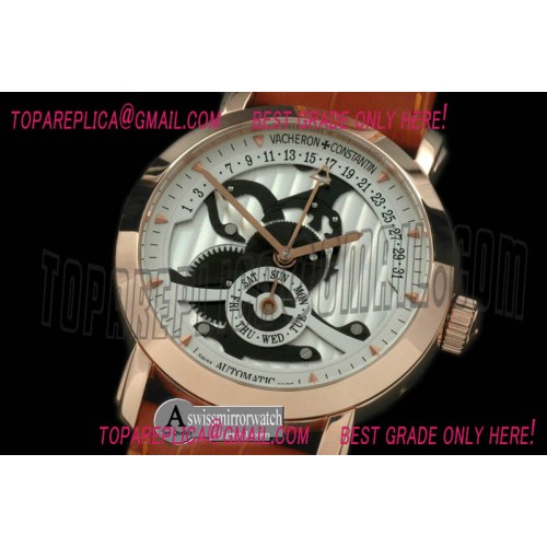 Vacheron Constantin Malte Retrogating Day/Date RG/LE White Asian 2813