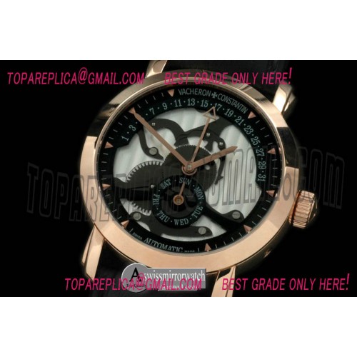 Vacheron Constantin Malte Retrogating Day/Date RG/LE Black Asian 2813