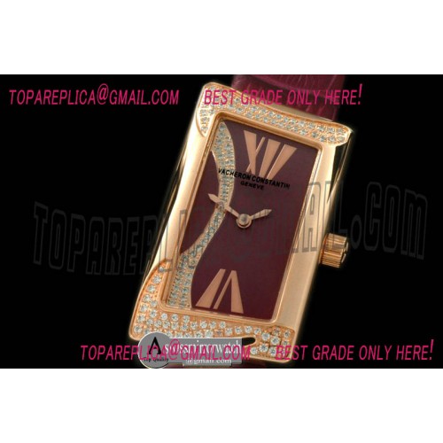 Vacheron Constantin 1972 Ladies RG/Diam/LE Brown Swiss Qtz