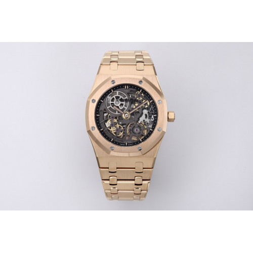 Audemars Piguet Royal Oak Openworked 16204 RG ZF 1:1 Best Edition Skeleton Dial on RG Bracelet A7124