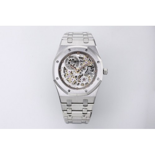 Audemars Piguet Royal Oak Openworked 16204 SS ZF 1:1 Best Edition Skeleton Dial on SS Bracelet A7124