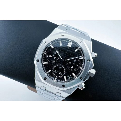 Audemars Piguet Royal Oak Chrono 26240 SS APSF 1:1 Best Edition Black Dial on SS Bracelet SA4401 Super Clone V2 (Free Sprung)